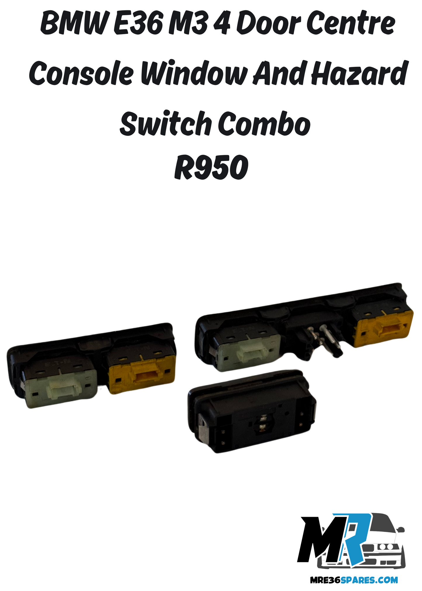 BMW E36 SEDAN WINDOW AND HAZARD SWITCHS OEM