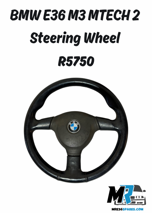 MTECH 2 STEERING WHEEL TO FIT BMW E36 / E34 IN USED CONDITION AVAILABLE AT MRE36SPARS.COM