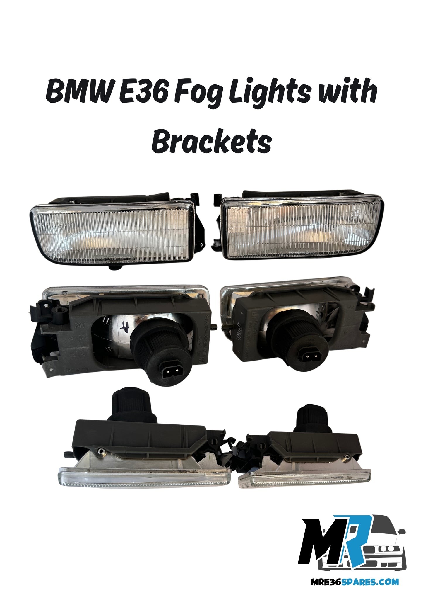 BMW E36 FOG LIGHTS L+R WITH BRACKET