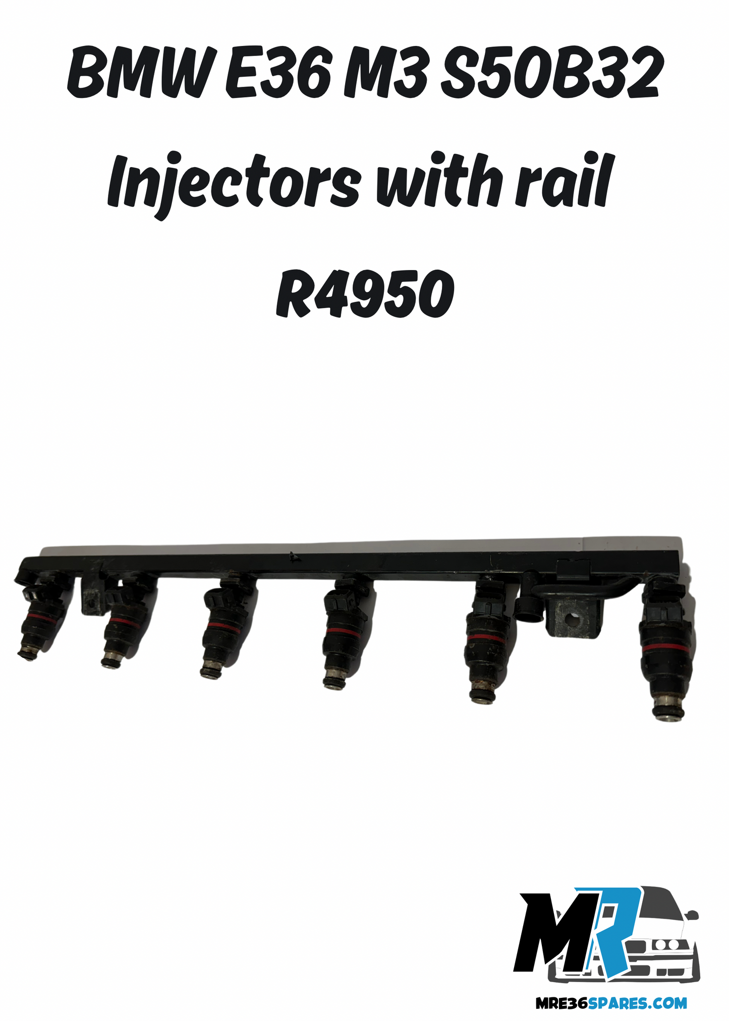 BMW E36 M3 S50B32 INJECTORS WITH RAIL